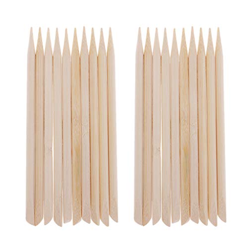 Fityle 20Pcs Bamboo Wooden Stylus Tools Ideal for DIY Children Scratch Art Surfaces