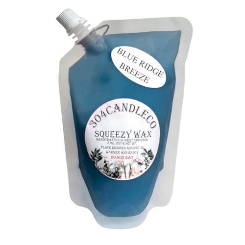 304CandleCo Large Squeeze Soy Wax Melt - 50 SCENTS! - Highly Fragrant &amp; Hand-Crafted - Easy Mix &amp; Match - American Made - Perfect for Wax Warmers (3oz, Blue Ridge Breeze)