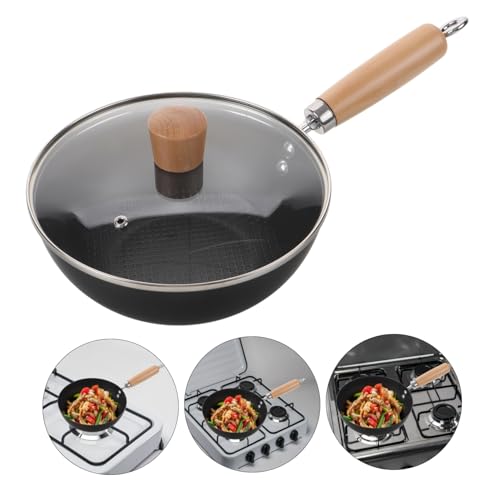 Mini wok de hierro con mango fácil de mover miniatura 3