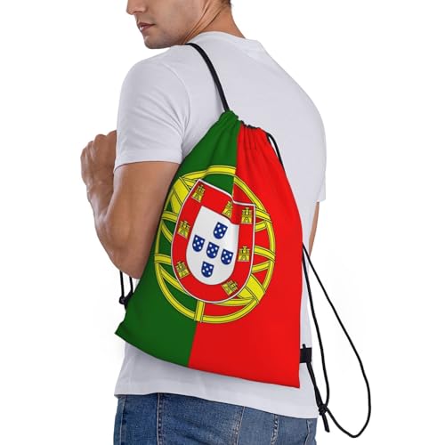 Portugal Portuguese Flag Drawstring Backpack Unisex Draw String Bags Backpack3