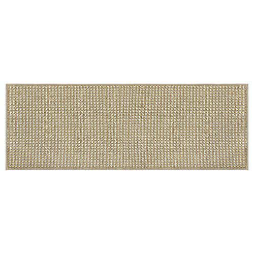 Artoid Mode Camel and Beige Machine Washable Non Slip Doormat,Soft Absorbent and Stain Resistant Kitchen Rugs for Sink Hallway Bathroom and Laundry 17x47 Inch