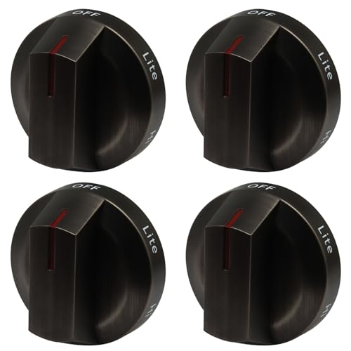 HARSKIYER 4 Pc DG94-03500A/Z Stove Knob, Black for NX60T8111SS Gas Range