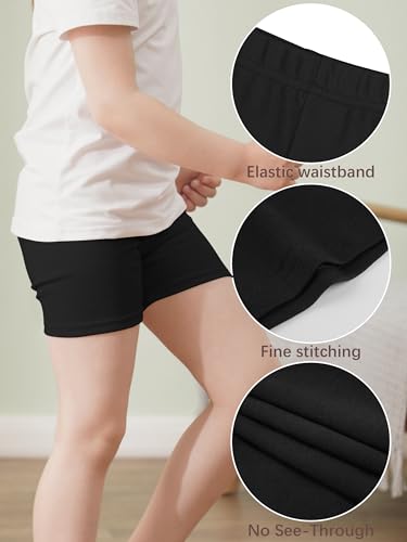 4 pack cotton toddler girls shorts cartwheel bike kids biker under dress dance shorts girls clothes