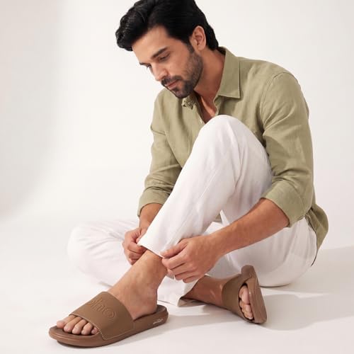 Image of YOHO Drystep Sliders for Men | Waterproof Monsoon Footwear & Rainy Sandals | Skin Friendly Adjustable Strap