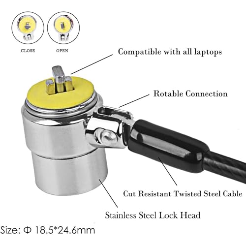 Laptop Lock Cable Lock Computer Lock Hardware Security Cable Lock Anti Theft Lock for Laptop, MacBook, iPad, Tablets