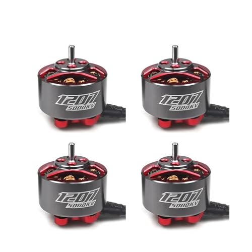 GTS V2 1207 5000KV/6000KV/7500KV �u���V���X���[�^�[ 2-3 �C���`�N���X Tinywhoop Cinewhoop FPV �h���[���p 7.4V-15V �d���A���C�����g 4 ��(4PCS 5000KV titanium)