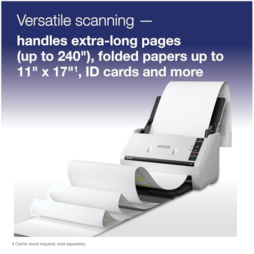 Image of Epson DS-530X Color Duplex Desktop Document Scanner, up to 45 ppm, USB Connectivity, 100-Page Auto Document Feeder (ADF), Twain and ISIS Drivers