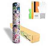 Free Tool Kit EZAUTOWRAP HF Bomber Anime Cartoon Car Vinyl Wrap Sticker Decal Air Release Technology - 24'X60' (2FT X 5FT)