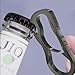 Idakekiy Stylish Carabiner Keychain Zinc Alloy Key Chain Bottle Opener (Dark Grey)