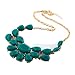 New Fashion Water Drop Bib Statement Stone Pendant Chain Necklaces