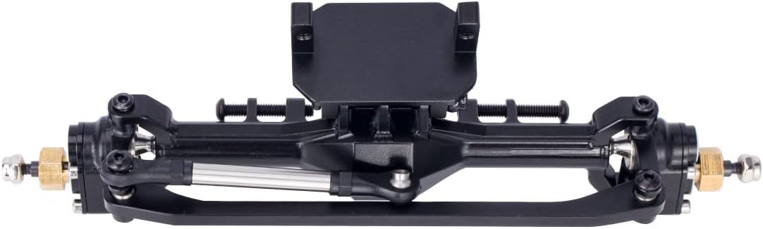 +10mm Diamond CNC Portal Axles with Lay Down Servo Mount & Links for 1/18 RC Crawler TRX4M Axle Upgrade Parts (Black-1Set)