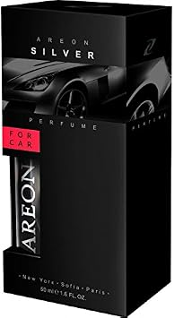 AREON Air Freshener Car Perfume 50ML 1,7 FL. OZ, SILVER