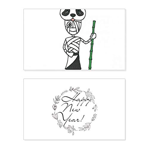 Tarjeta de felicitación de Año Nuevo con diseño divertido para la familia