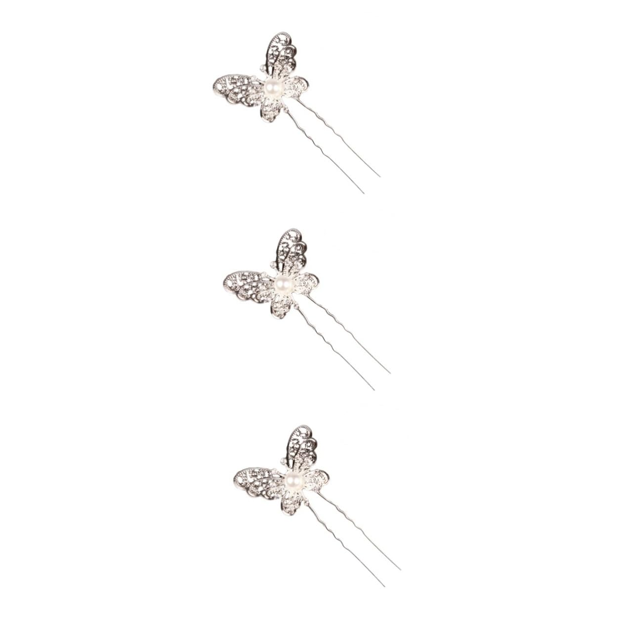 FRCOLOR 60pezzi Fermagli Per Sposa Con Perle e Cristalli Accessori Eleganti Per Cerimonia e Matrimonio Argento