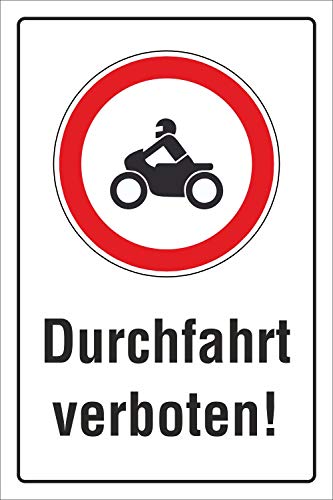 Durchfahrt verboten PKW Symbol Schild A3 (297x420mm