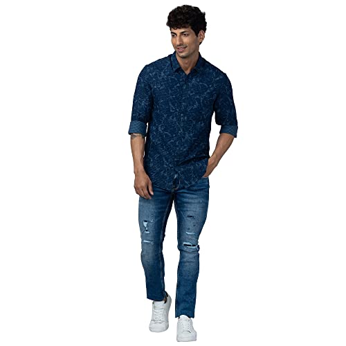 Image of Spykar Men's Slim Fit N /A Full Sleeve Checked Casual Shirts