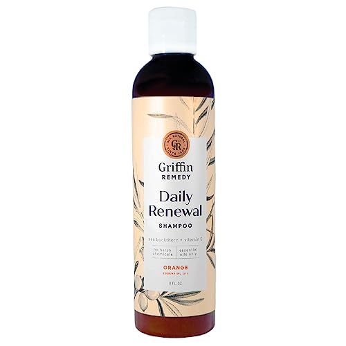 Griffin Remedy Moisturizing Daily Shampoo - All Natural with Essential Oils, Sulfate Free, Paraben Free - Color Safe Shampoo to Moisturize, Soften and Strengthen All Hair Types, 8 fl oz image 3