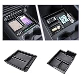 RUNROAD Center Console Organizer Tray Compatible with 2024 2025 2026 Chevy Silverado EV WT Accessories, Middle Console Storage Tray Armrest Organizer Glove Dividers