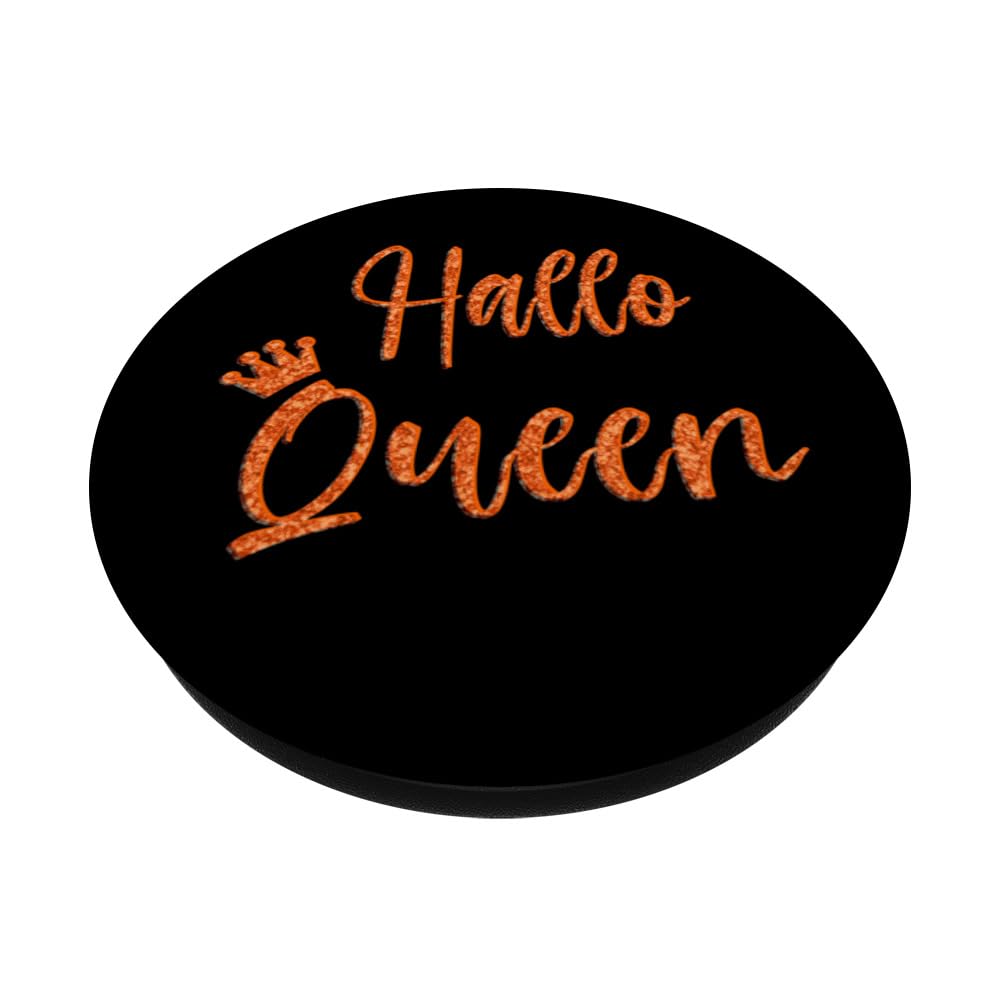Hallo Queen Womens Halloween Witch Top PopSockets Swappable PopGrip, Black - Image 2