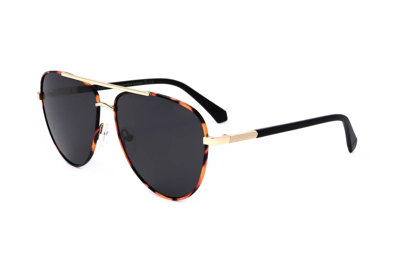 Polaroid Men's   Gold Sunglasses Pld 4126/S 06J M9 Havana Grey Polarized , BrandAlley