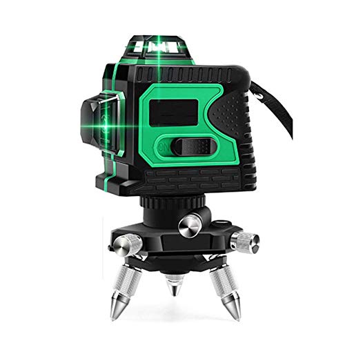 Niveles de Láser Verde 3D 12 Líneas, 360 líneas cruzadas horizontales y verticales autoalineadas Línea láser verde, IP54 a Prueba de Agua,E