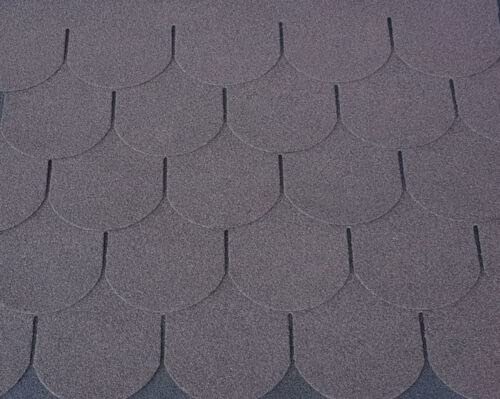 2,32 MQ TEGOLA TEGOLE CANADESI TONDE ARDESIA GRIGIO SCURO BITUMINOSE GAZEBO TETTI TETTO COPERTURA PREMIUM ISOLAMENTO