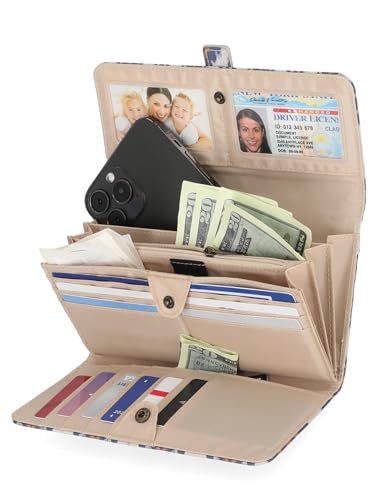 Image of Mundi File Master Womens RFID Blocking Wallet Clutch Organizer With Change Pocket