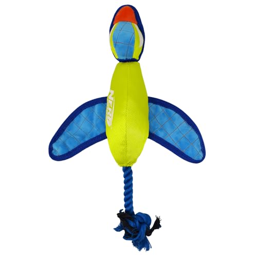 Nerf Dog Launching Duck with Crinkle Wings, 16.5-Inch Ultraplush Interactive Toy for Dogs Green/Light Blue - Image 3