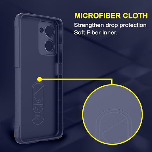 Image of Back Cover for Vivo T3 Lite 5G | Full Camera Protection | Liquid Silicon Case | Flexible Bumper Case for Vivo T3 Lite 5G / Y18 4G / Y18e 4G / Y28s 5G / Y28e 5G / Y03 4G / Z9 Lite 5G(Dark Blue)