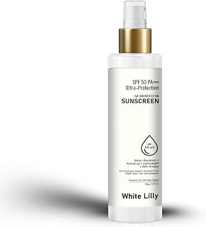 White Lilly Sunscreen SPF 50 PA+++ Lotion | Broad Spectrum UVA/UVB Protection | Water-Resistant, Lightweight & Non-Greasy ... Price In India
