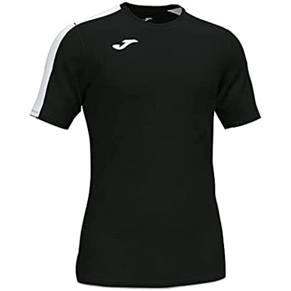 Joma Mens Academy Short Sleeve Game T-shirt, Black White, L EU