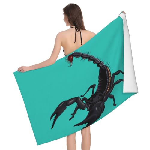 Serviette de bain microfibre scorpion douce pour piscine, voyage et plage - 2