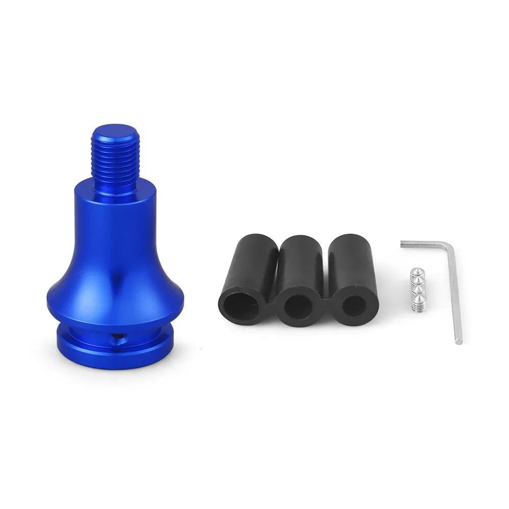 Hyasdbwe Blue Universal Manual Car Gear Shift Knob Adapter For M12x1.25 Thread Aluminum Alloy Car Accessories Gear Shifter Parts(Blue)