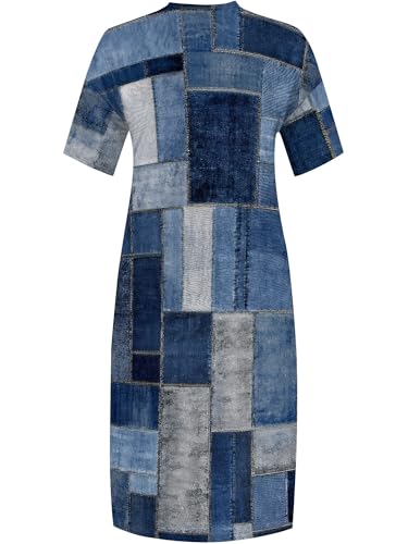 Image of PinkPatty Women's Oversize V Neck Short Sleeve Maxi Dress with Pockets