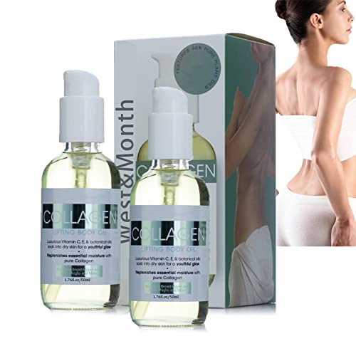 BeautyLady Collagen Lifting Body Oil,Collagen Lifting Body Oil,Instantly Ageless Collagen Lifting Body Oil, Anti Aging Collagen Oil fo neck, decollete, upper arms, thighs (2PCS)