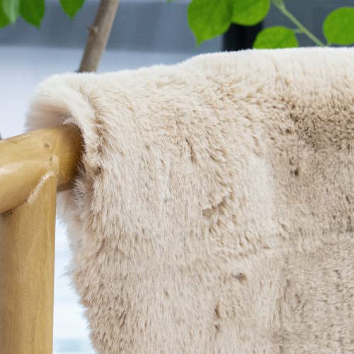 Camel Shaggy Washable Rug 2x10 Runner Rug for Living Room Plush Faux Rabbit Fluffy Fur Rugs for Hallway Nursery Rugs Home Décor