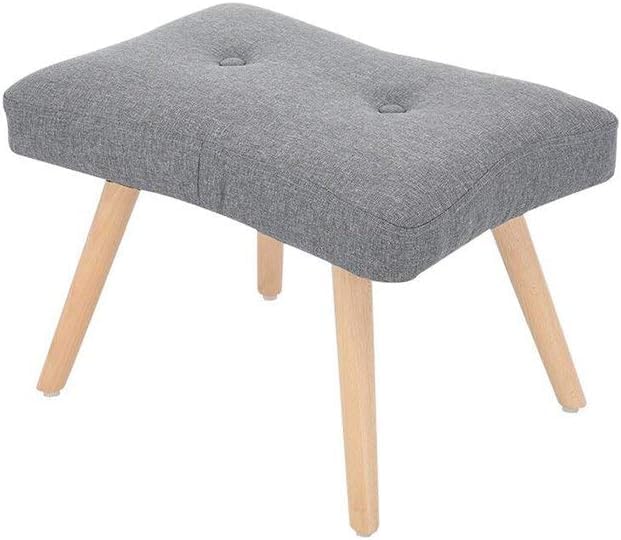 Tabouret de canapé gris en lin pour salon chaleureux et entrée ordonnée
