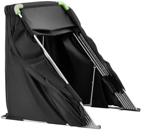 VEVOR Motorcycle Storage Shelter with Security Lock, 600D Oxford Flip-Up Garage Tent, Heavy-Duty All-Weather Motorcycle Cover with Ventilation Windows, 110 x 43 x 63 in Outdoor Vehicle Shelter, Black — view 8