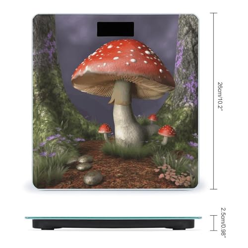 Báscula digital Mushroom para cuerpo con pantalla LCD grande miniatura 2
