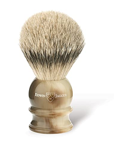 Edwin Jagger Silver Tip Badger Shave Brush, Medium Handle … (Imitation Horn) Edwin Jagger Silver Tip Badger Shave Brush, Medium Handle … (Imitation Horn)
