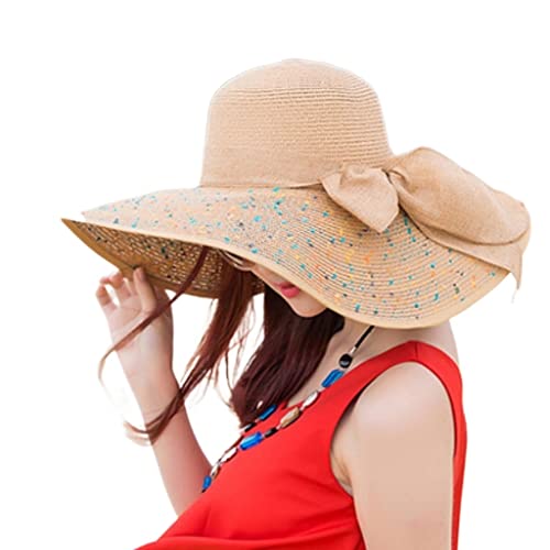 Chapeau de paille d'été femme anti-chaleur et pliable