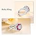 AGRULE 4.2 Carat Ruby Engagement Ring 925 Sterling Silver CZ and July Birthstone Flower Cocktail Rings Size 8 Clover Ring for Women