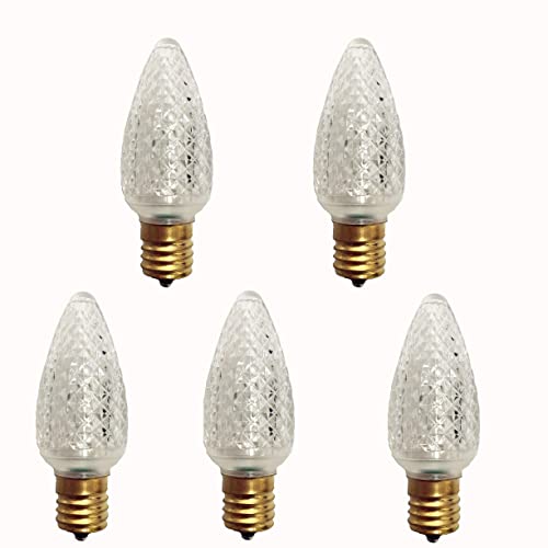 Ul Listed Box Of 25 C9 Led Replacement Bulbs,3 Smd Leds In Each C9 Dimmable Lights Bulb For Outdoor Christmas String Lights,Full Waterproof And Break Resistant(Sun Warm White) #TOP1