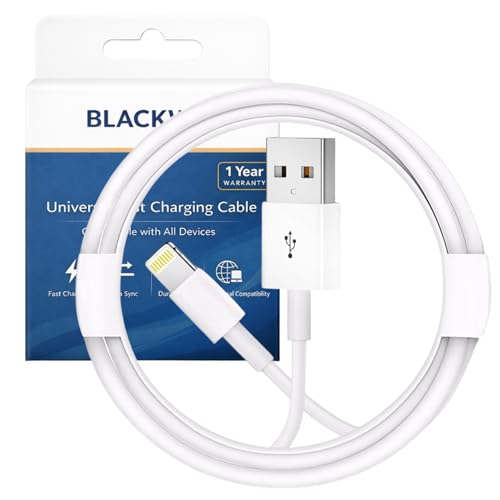 Image of Blackwik USB to Lightning Cable, Certified Fast Charging & Data Sync Charging Cable Compatible with iPhone 14, 13, 12, 11, X, XS, XR, 8 Plus & iPads