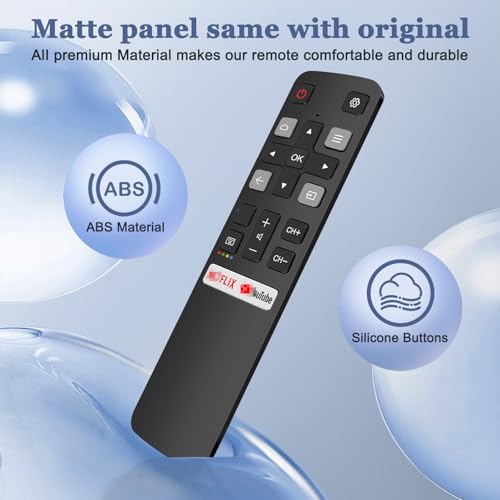 Télécommande pour TV TCL Android lot de 2 émetteurs infrarouges de rechange RC802V