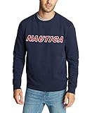 nautica shoes for mens Dobladillo acanalado Nautica Men\'s Logo Print Sweatshirt Navy in Size X-Large