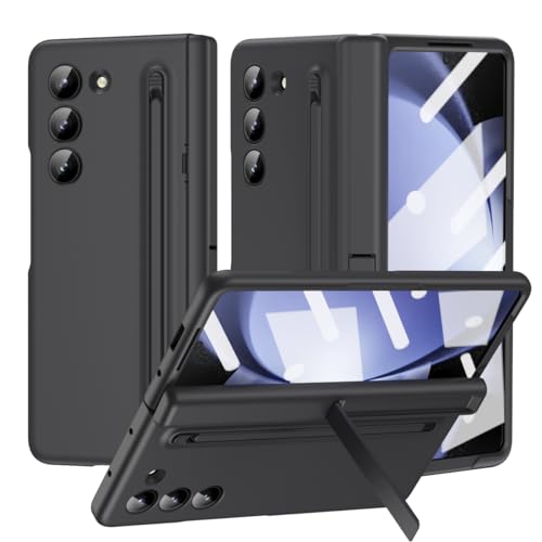 Coque fine Galaxy Z Fold 5 noire idéale pour travailler en déplacement