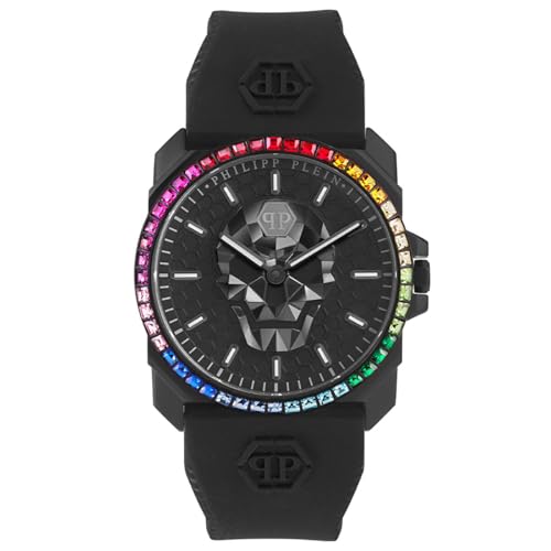Montre Quartz Analogique Philipp Plein pour Hommes The $Kull King en acier noir