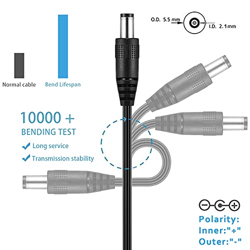 12V 2A Power Adapter With Inline On Off 24W Switch Supply Cord For Led Strip Light Cctv Camera Bt Speaker Gps Webcam Router With 5 Selectable Plugs #TOP3