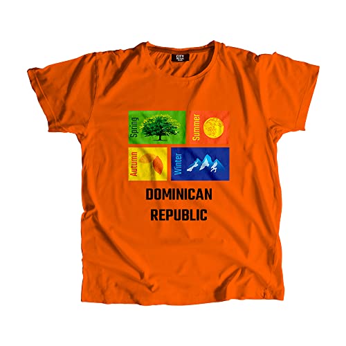 T-shirt République Dominicaine orange pour vos vacances et sorties décontractées